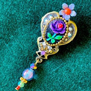 Michal Negrin Brooch Vintage Flower Brooch